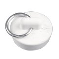 Danco Drain Stopper, Rubber, White, For 118 in Drain, Universal Sink 80224